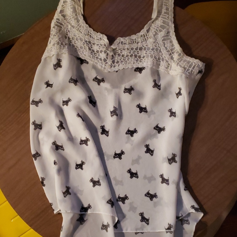 Sheer tank top for dog lovers!